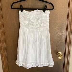 Strapless White Dress